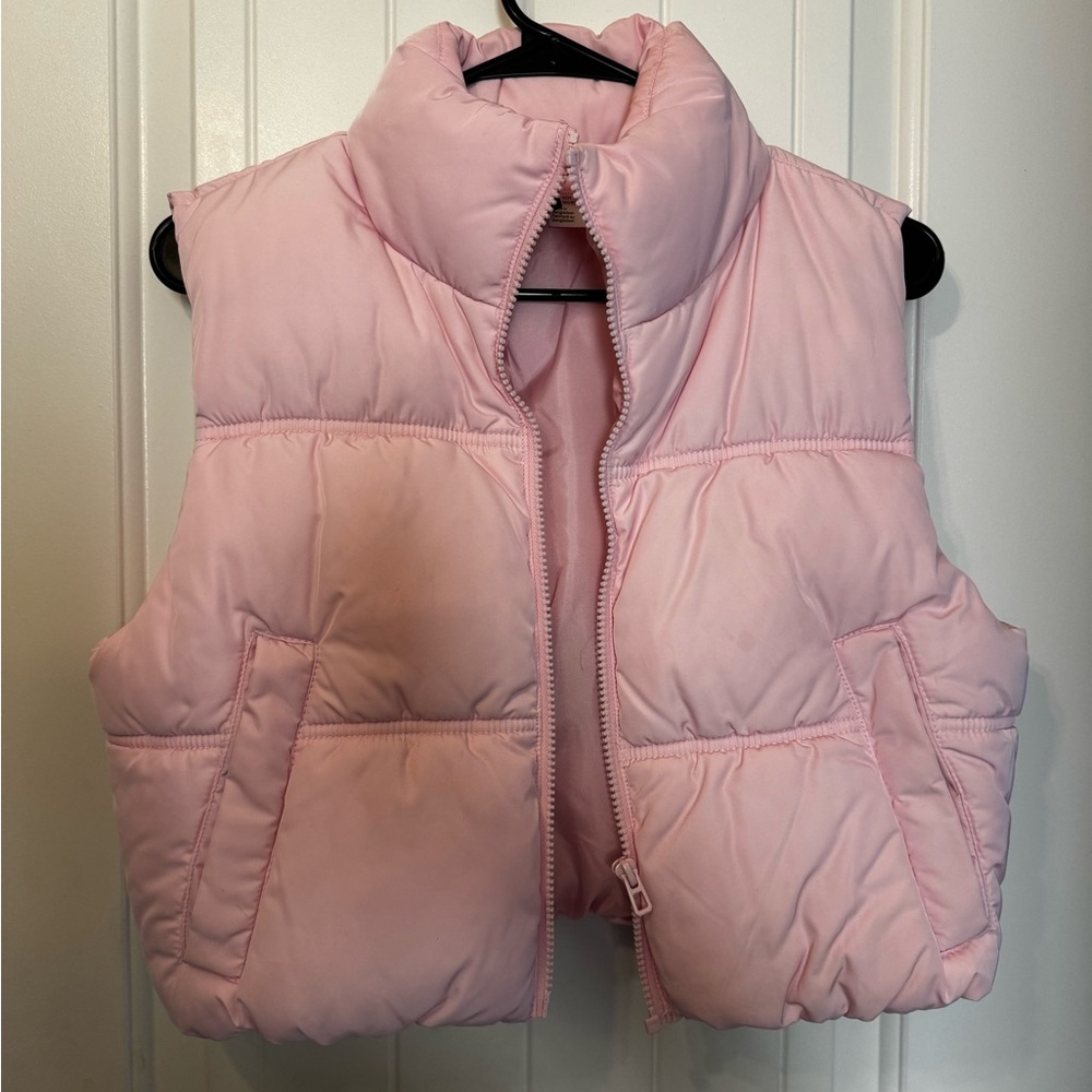 Divided Light Pink Puffer Vest